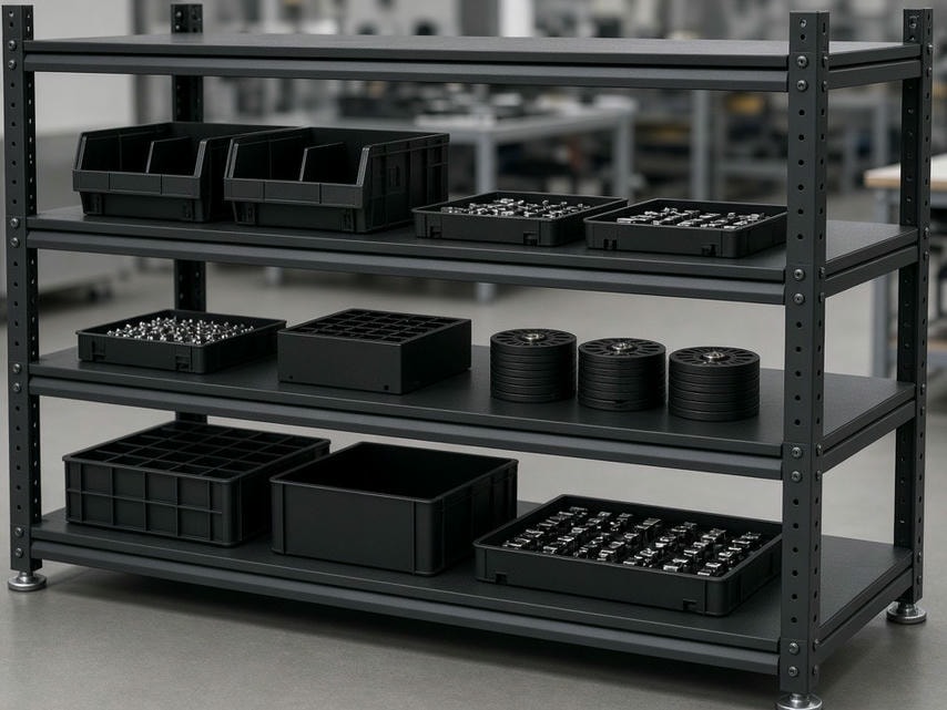 Rack ESD para almacenamiento de componentes electrónicos